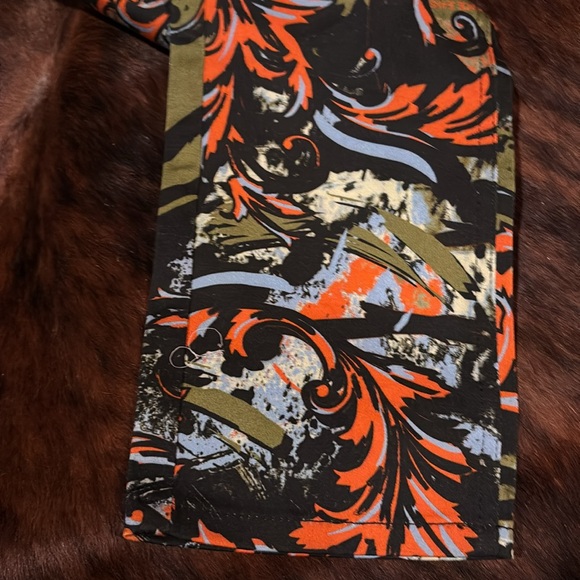 NWT WOMENS VERSACE MULTI COLORED JEAN PANTS. SLIM FIT 32”W  STRAIGHT LEG 32”W - Picture 6 of 8